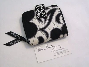 Vera Bradley NIGHT & DAY Mini ZIP WALLET COMPACT Style FOR Purse HANDBAG EUC - Picture 1 of 4