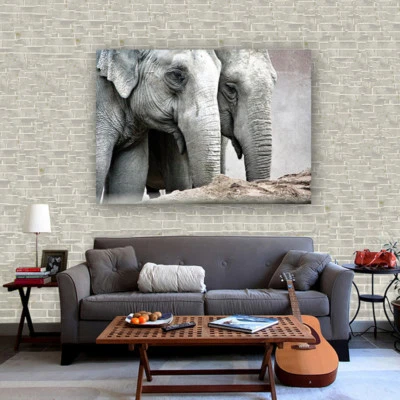Art Print Silk Canvas Poster Elephant Oil Painting Modern Decor No Frame S126 - Image 1 of 4