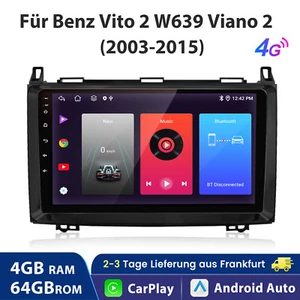 Carplay Für Benz Vito 2 W639 Viano 2 03-2015 Android13 Autoradio WIFI SWC 4+64G - Bild 1 von 14