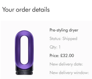 Genuine Dyson Air wrap Pre-styling dryer Attachment Purple - Picture 1 of 3