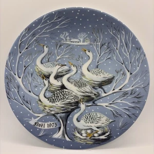 Piatto Haviland Limoges 12 Giorni di Natale Six Noel 1975 Sei Oche A’ Posa - Foto 1 di 8