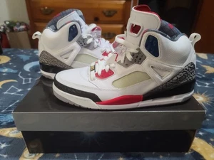 Jordan Spizike Mars Do You Know 2010 blanco/rojo fuego-negro 315371 165 nuevo con etiquetas - Imagen 1 de 24