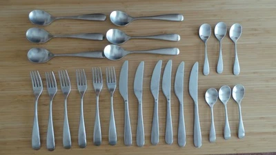 IKEA Behagfull Besteck  6 Personen 24-tlg. Edelstahl gebürstet Silber farbend - Bild 1 von 4