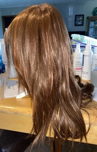 Synthetic Wig, Shoulder Length, Red-brown, Care Instructions & Products Included - Picture 1 of 8