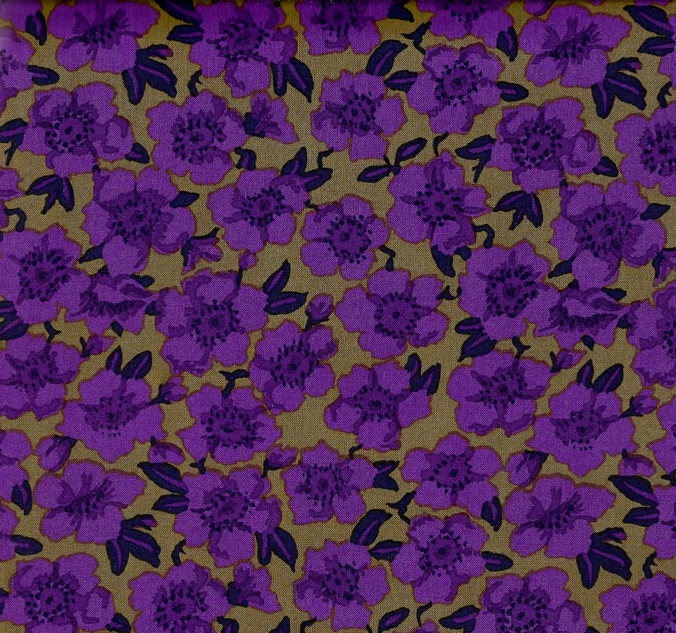 Kaffe Fassett ANEMONE PURPLE GP78   8”  X WOF original issue - Image 1 of 1