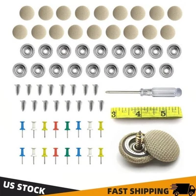 Car Roof Liner Ceiling Kit Repair Buckle Sagging Headliner Rivet Pins Snap 60PCS Foto 1 de 4