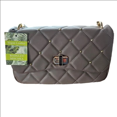 Badgley Mischka Taupe Quilted Women's Bag - Image 1 of 4