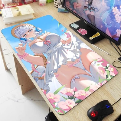 Genshin Impact Game HD Keyboard Mouse Pad Gaming Desk Playmat Mat kamisato ayaka - Image 1 of 4