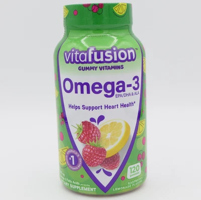 VitaFusion Omega 3 EPA/DHA & ALA Gummies Raspberry Lemonade 120 Ct Exp 03/26 - Image 1 of 4