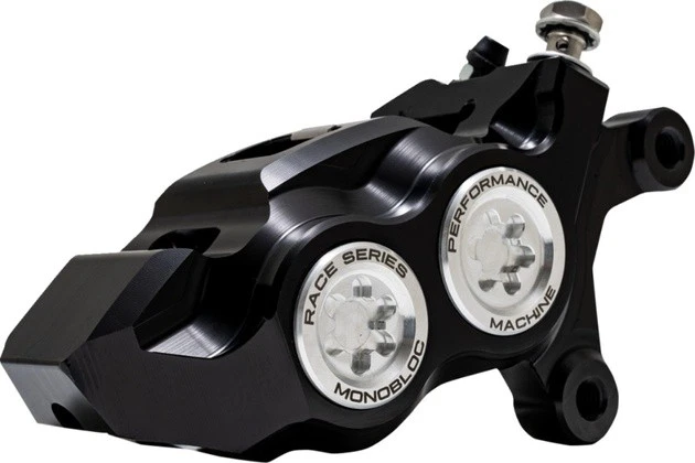 Performance Machine Monobloc Race Brake Caliper Right Black/Clear #0053-2958-MC - Image 1 of 1