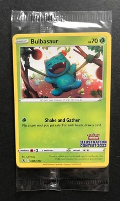 Bulbasaur Pokemon Illustration Contest 2022 SWSH303 SWSH304 SWSH305 PROMO NEW - Image 1 of 4