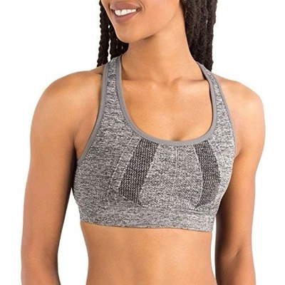 Sutiã esportivo esportivo esportivo Danskin feminino 2XL cinza racerback buraco na fechadura elástico - Imagem 1 de 4