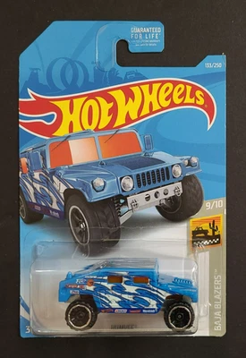 Hot Wheels Baja Blazers Humvee 2017, azul, coleccionista número 133 - Treasure Hunt Foto 1 de 4