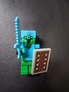 LEGO Minecraft Minifigure: Cactus Knight with Diamond Armor, shield, sword! - Picture 1 of 4