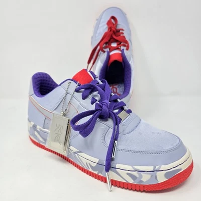 Rare Nike Air Force 1 Premium '07 'Blue Denim' Sneakers Womens Size 8 Purple Red - Image 1 of 4
