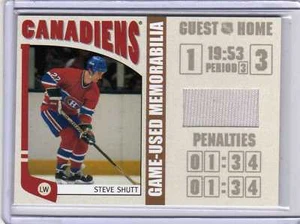 STEVE SHUTT 04/05 ITG Franchises Canadian GOLD JERSEY # /20 Short-Print Rare - Picture 1 of 2