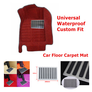 Car Suv Floor Carpet Mat Patch Foot Heel Plate Pedal Pad 9" x 6" Stainless Steel