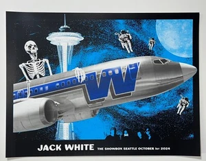 Póster Jack White Seattle WA The Showbox 2024 Serigrafía #’d X/280 Oficial - Imagen 1 de 12