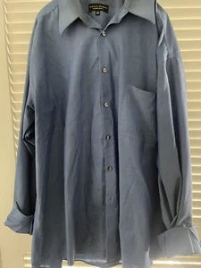 Crazy Horse Shirt Mens 17.5 36/37 blue Long Sleeve Button down - Picture 1 of 3