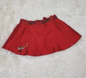 Disney Store Toddler Size 24 Month Minnie Snowflake Skirt Christmas Red Holiday - Picture 1 of 7