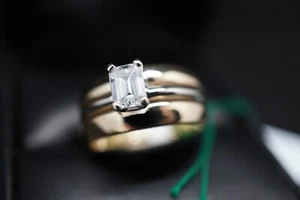 5/8 CT Diamond Ring 14k White & Yellow Gold - Picture 1 of 12