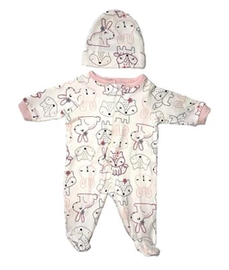 Baby Girl Clothes Sleeper Footie 2-piece Set Gerber Organic NEW Size Newborn - Picture 1 of 8