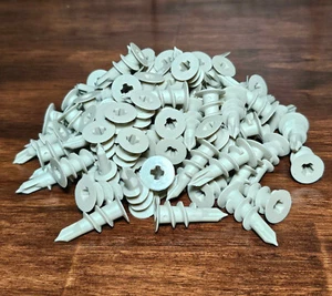 *BULK* 600x Self Drilling 60 Lbs Threaded Drywall Plastic Anchors For #8 Screws - Picture 1 of 6