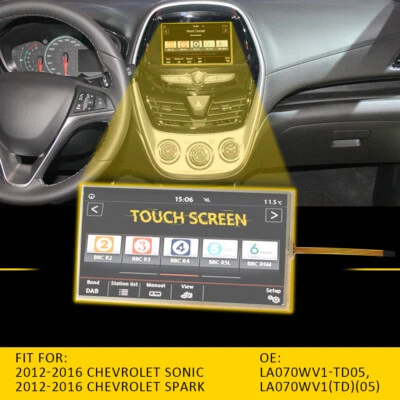 7" Touch screen Digitizer For 2012 2013 2014 2015 2016 Chevrolet Spark Sonic - Image 1 of 4