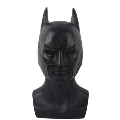 Film Die Batman Maske Cosplay Bruce Wayne Robert Helm Superheld Latex Requisiten - Bild 1 von 4