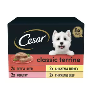 Cesar Classic Nassfutterschalen/-beutel für Hunde 8x150g/12x100g - Bild 1 von 14