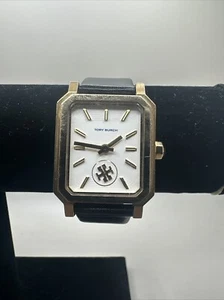 TORY BURCH Robinson Womens Gold Watch White Rectangular Dial Not Running - Picture 1 of 8