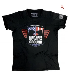 AVIATION T-SHIRT/ Motivational /KEEP YOUR FEET OFF THE GROUND - Picture 1 of 4