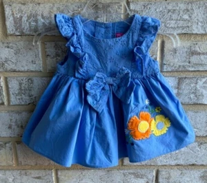Goodlad Sleeveless Back Button Floral Patch Short Dress Girl's Size 6m. - Picture 1 of 7