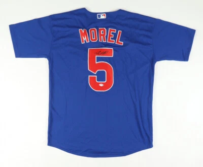 Christopher Morel Signed Chicago Cub Jersey (PSA COA) 2022 Rookie Star HR 1st AB - Image 1 of 4