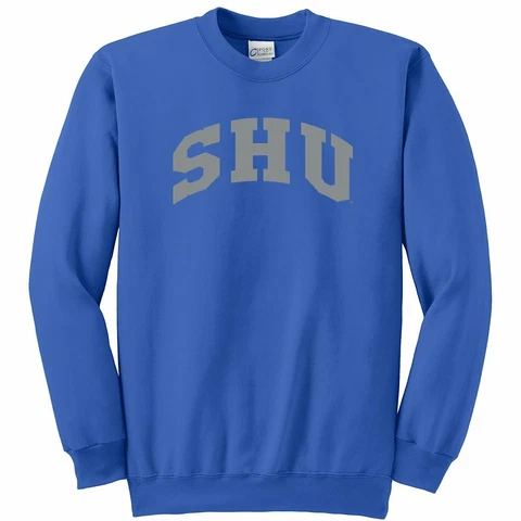 NCAA Seton Hall Youth Crew Neck Sweatshirt, Small, Royal Cover