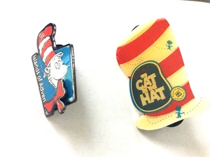 2003 Universal Studios CAT IN THE HAT 2pc PINS 3d MOVING BOW TIE Theme Park Pins - Picture 1 of 7