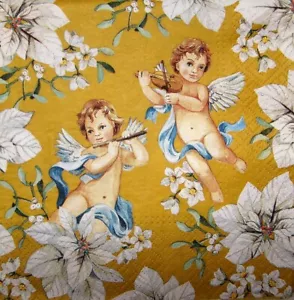 20 x Single Paper Napkins for Decoupage Craft Table Angels 61 - Picture 1 of 2