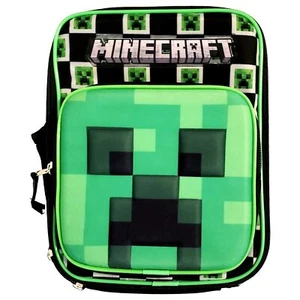 Minecraft Creeper Insulated Lunch Box with Front & Side Pockets- Kids Lunchbag - Picture 1 of 2