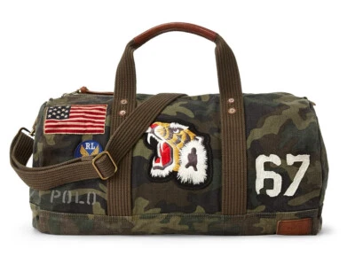 Polo Ralph Lauren Men's Tiger-Patch Camo Canvas Duffel - Image 1 of 4