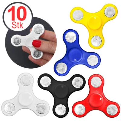 MARKENLOS 10 x Spinner Finger Kreisel Fidget Toys Anti Stress ADS ADHS Kinder Mitgebsel