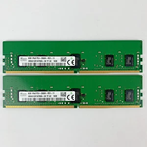 16GB (2 x 8GB) SK Hynix PC4-2666V ECC Server Workstation RAM HMA81GR7AFR8N-VK - Picture 1 of 3