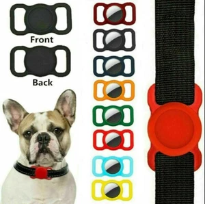 Pet Case Silicone Apple Air Tag Airtag Tracker Protective Cover Dog Cat Collar  - Picture 1 of 44