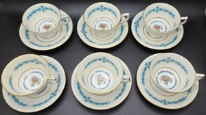 6 tazas y platillos vintage Aynsley Fine English Bone China Cambridge 7818 - Imagen 1 de 9