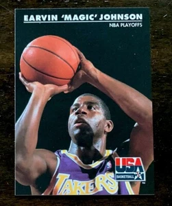 1992 SkyBox USA #33 Magic Johnson/NBA Playoffs - Picture 1 of 2