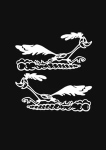 Road Runner x2 vinyl Decal Stickers Car Van Camper Jdm Drift Window DUB 4x4  - Picture 1 of 3