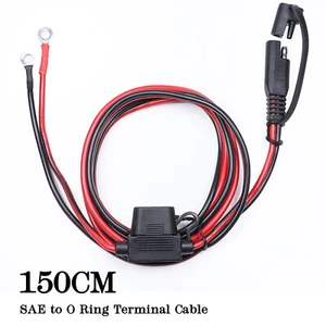 5pcs 5 Feet 2 Pin SAE to O Ring Connection Cable 12-24V Charging Cord For Solar - Picture 1 of 11