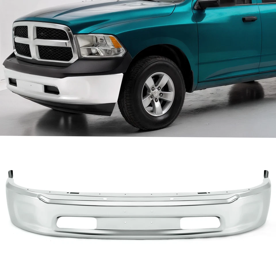 Front Bumper Face Bar For Dodge Ram 1500 2013 2014 2015 2016 2017 2018 Chrome Foto 1 de 4