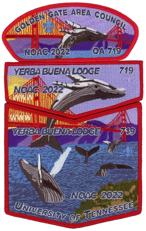 Boy Scout OA 719 Yerba Buena Lodge Golden Gate Area Council 2022 NOAC CSP Set YL - Image 1 of 1