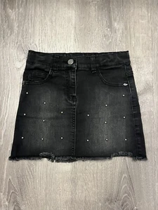Girl's That's What You Need Black Jean Skirt- Size 5/6- Pre-owned - Picture 1 of 4