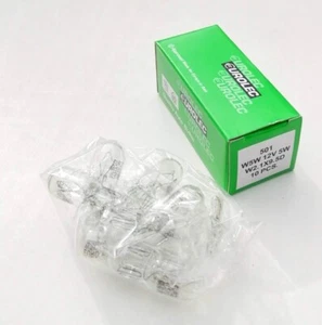 Box Of 10 Eurolec Front Side Light Bulbs 501 W5W Fit Citroen* - Picture 1 of 2